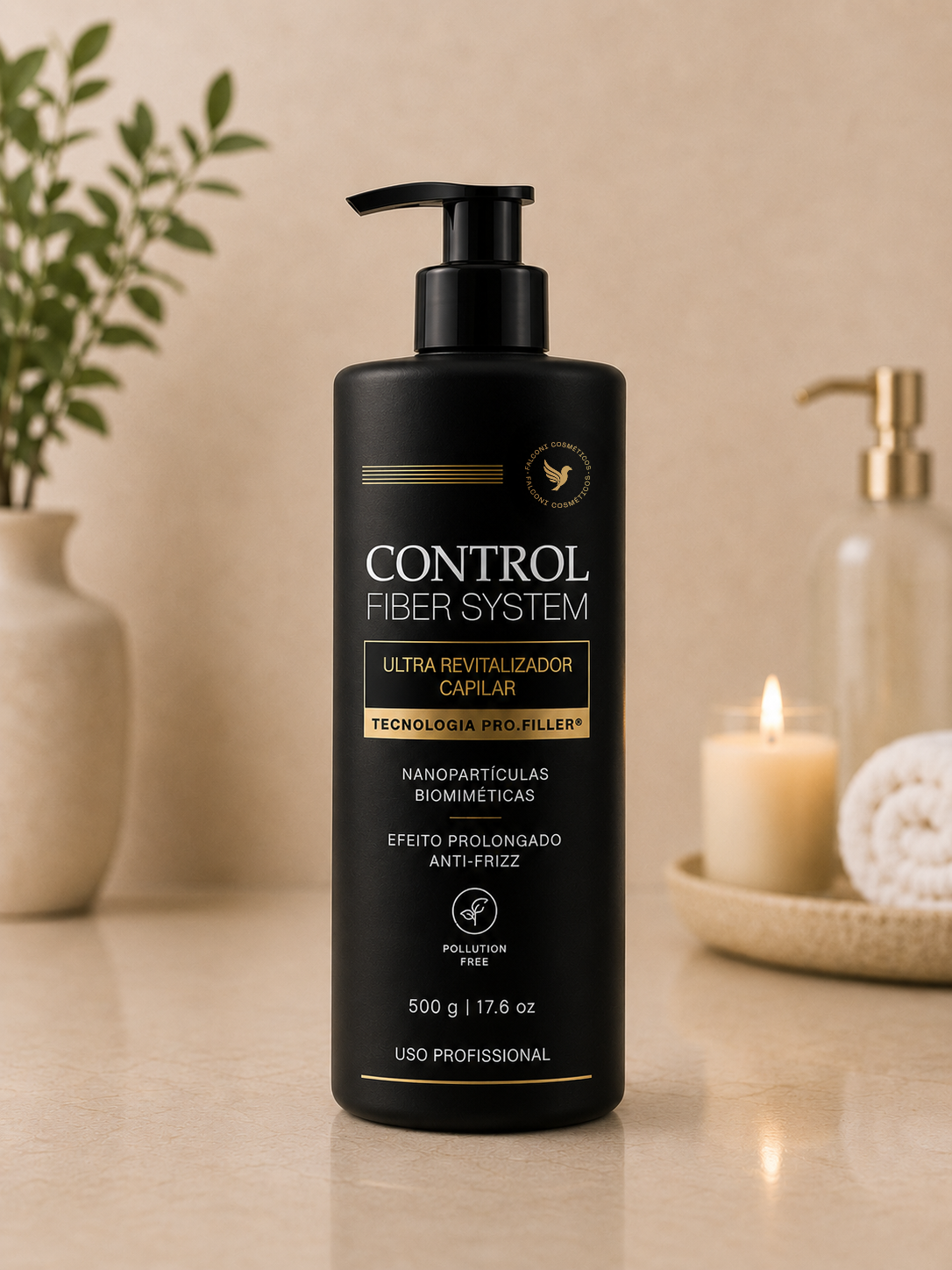 Control Fiber System 500 g, ultra revitalizador capilar com tecnologia Pro.Filler