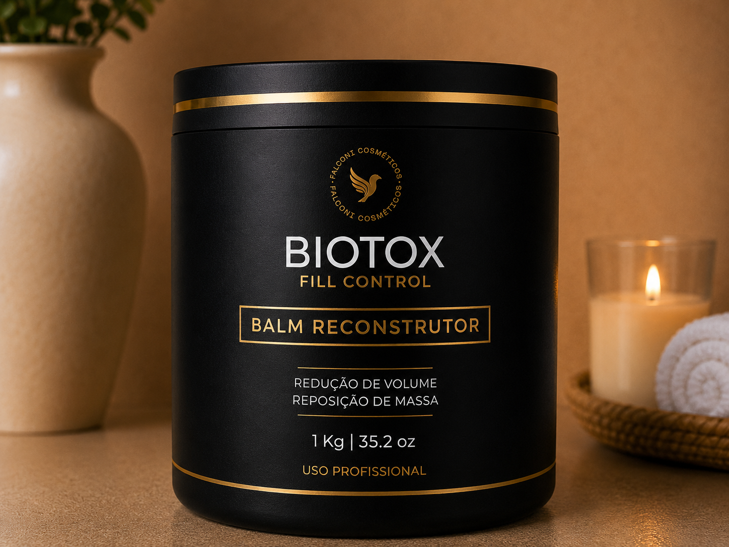 Biotox Fill Control 1 Kg, balm reconstrutor para redução de volume